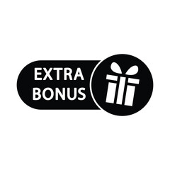 free gift icon vector extra bonus sign. web design