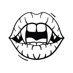 Take a look at this amazing doodle icon of vampire fangs