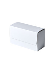 Fototapeta premium White rectangular box with flaps