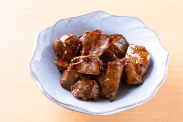 鶏レバーの甘辛煮