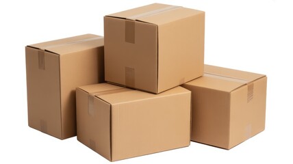 Cardboard boxes moving boxes shipping boxes packaging boxes storage boxes delivery boxes brown boxes isolated