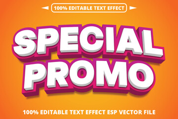 Special Promo Bold 3D Text Effect with Pink Outline