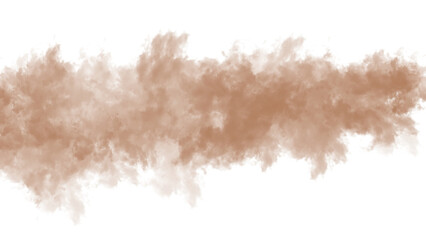 Light Brown Paint Stroke with Jagged Edges and abstract isolated on a transparent background