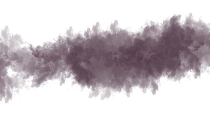 Muted Mauve Paint Smear with Jagged Edges on Black abstract background isolated on a transparent background