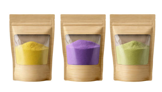 Three pouches of colored powder (1)