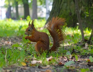 Fototapeta premium Squirrel in a park