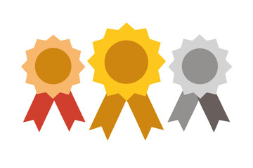 gold silver and bronze medals