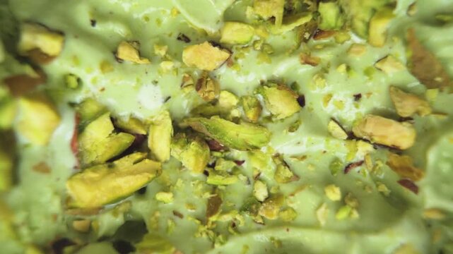 Pistachio Ice Cream Macro with Raw Nut Topping