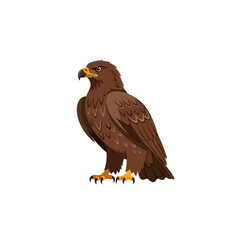 Eagle. Flat illustration of bird. Vector illustration for prints, clothing, packaging, stickers.