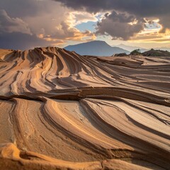 Stunning sandstone formations at sunset
