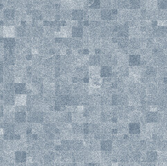 Abstract blue background showing pixelated squares and grainy texture