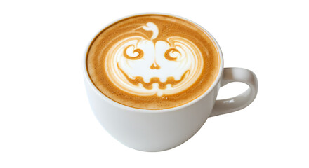 Pumpkin Spice Latte Art: A captivating image of a seasonal latte art of a pumpkin, creating a sense of warmth and the spirit of the holiday.