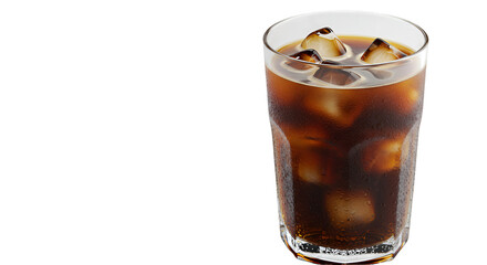 Iced drink refreshing delight: A crisp, refreshing beverage, showcasing the cold glass of the ice drink with an appealing presentation. A perfect drink to quench thirst.