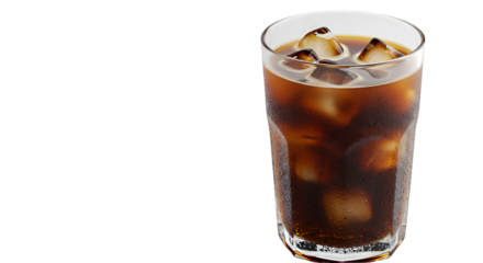 Iced drink refreshing delight: A crisp, refreshing beverage, showcasing the cold glass of the ice drink with an appealing presentation. A perfect drink to quench thirst.