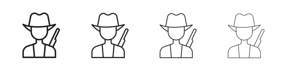 Hunter icon concept. editable vector trendy illustrations.