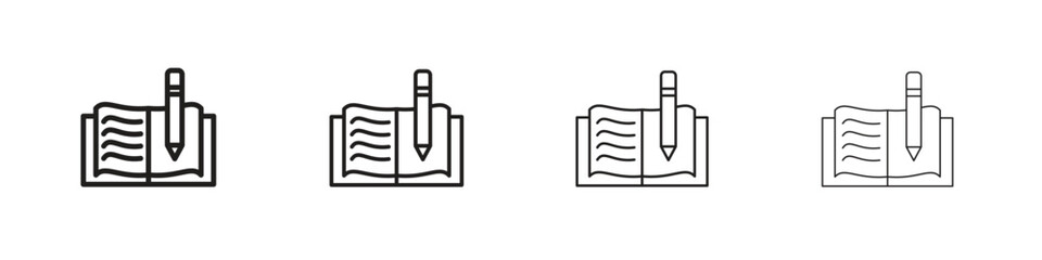 Homework icon concept. editable vector trendy illustrations.