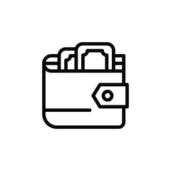 A wallet with money peeking out secured by a clasp