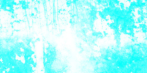 Bright Cyan and White Textured Background with Splattered Paint and Grungy Marks vector illustration