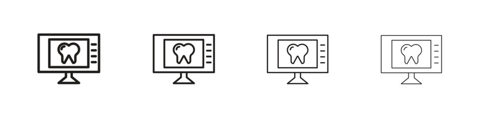 Dental X ray icon concept. editable vector trendy illustrations.