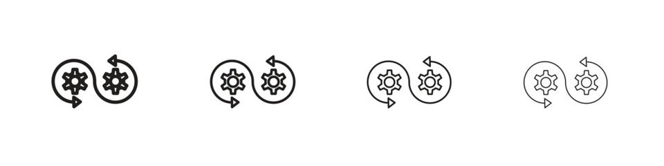 Devops icon concept. editable vector trendy illustrations.