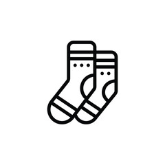 Two stylized socks one slightly taller with stripes and dots