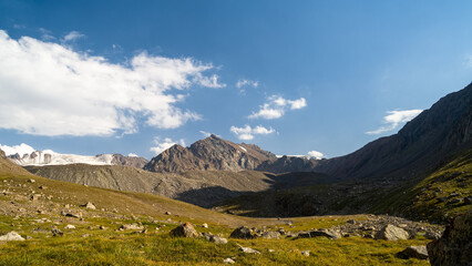 summer in the mountains. a beautiful mountain gorge
