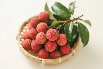 Minor Heat Great Heat solar term lychee fruit fresh e-commerce poster background