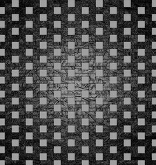 Abstract black and white geometric pattern creating optical illusion