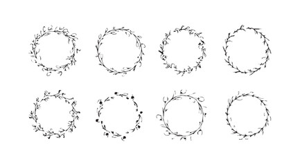 Vector art of wreaths
