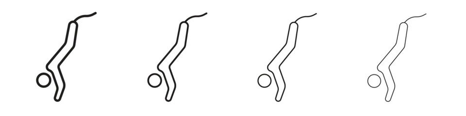 Bungee jumping icon concept. editable vector trendy illustrations.