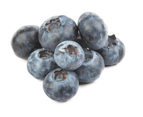 fresh blueberry isolated on white background close up. studio shot.