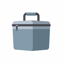 Flat Styled Cooler Box Isolated with Handle Illustration Graphic Design