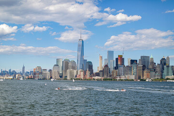 Fototapeta premium New York city skyline, Lower Manhattan, USA