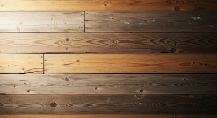 Rustic Wooden Planks Background with Various Wood Tones