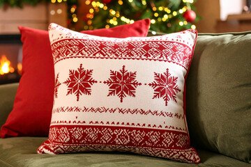 pillows on a bed