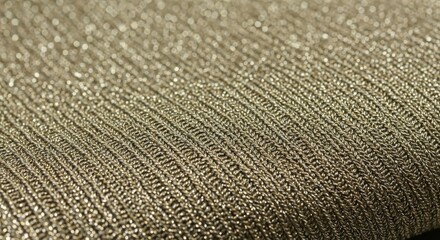 Close-up of Textured Gold Fabric with Sparkles