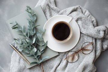 cup of coffee and newspaper