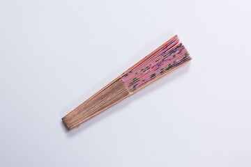 Wooden Bamboo Silk Folding Fan Chinese Japanese Vintage Retro Style Handmade Silk Floral Pattern Hand Fan with a Fabric Sleeve and Tassels for Home Decoration Party Wedding or Dancing Gift