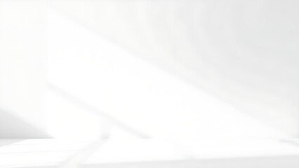 Minimalist white textured wall with subtle shadows and negative space