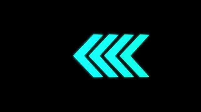 Left-directional arrow loop animation. 
arrows indicate the direction of the overlay. Swipe left for the animation.