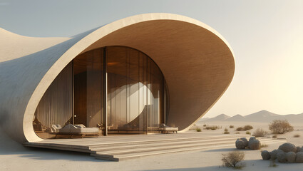 Fototapeta premium Futuristic Desert Residence