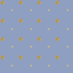 Christmas stars on a blue background, seamless pattern. Christmas carol