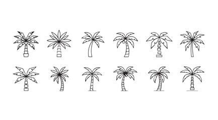 Vector art of palm tree collection