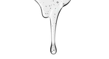 Clear Transparent Droplet Cosmetic Liquid Serum with Bubbles Texture