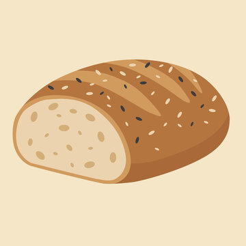  flat fresh and healthy whole grain sourdough bread food bakery