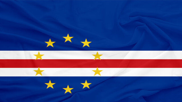 White Fabric Texture Cape Verde Flag