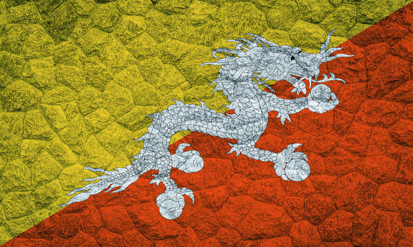 Stone Textures Background Filter Effect Bhutan  Flag