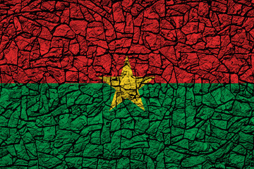Fototapeta premium Textured Expressions A Journey Through Abstract Wall Art Burkina Faso Flag