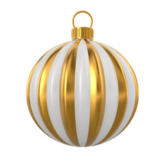 Christmas ball on white background. Isolated 3D illustration