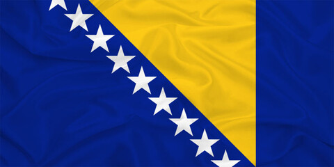 White Fabric Texture Background Abstractxa Bosnia And Herzegovina  Flag © umerawanpk